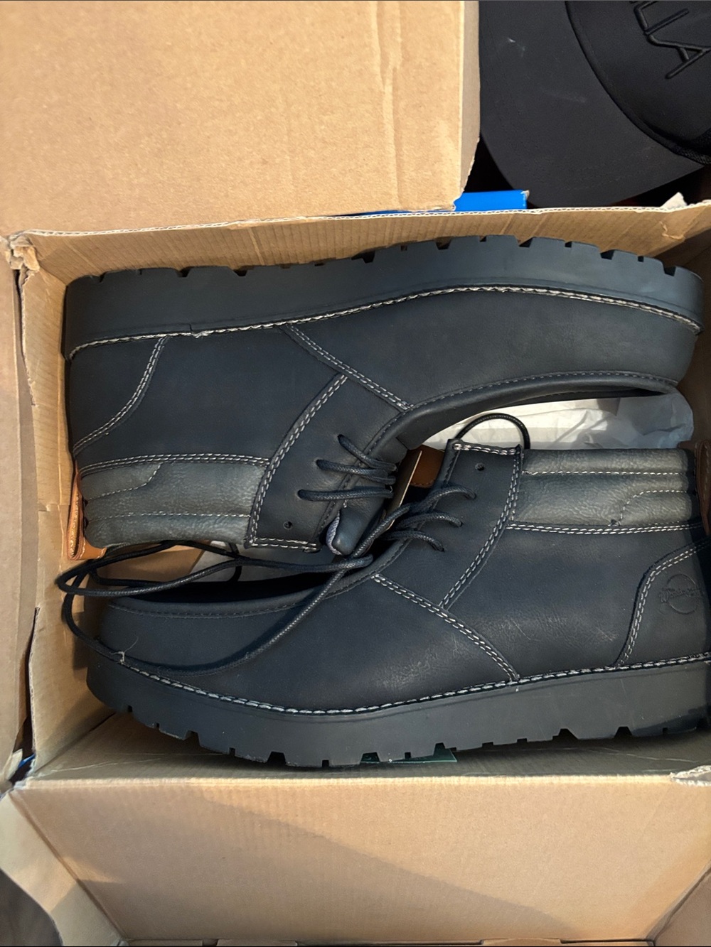 Weatherproof Men's Black Chukka Boots with Lug Sole